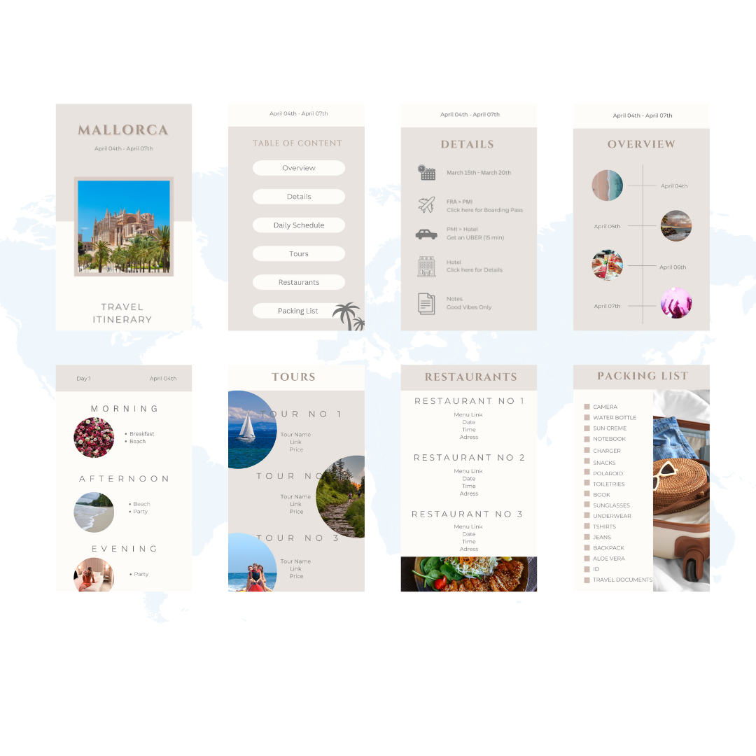 Reise Planner mobile Vorlage – Bild 3